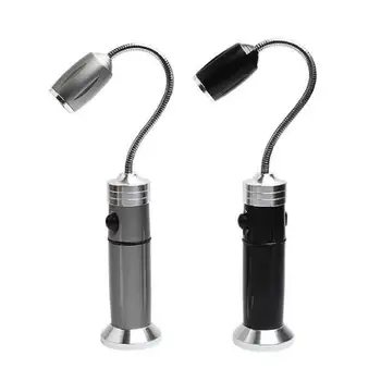 

Portable 3W Battery led machine tool light magnet multi function maintenance working lamp black gray gooseneck magnetic lighting
