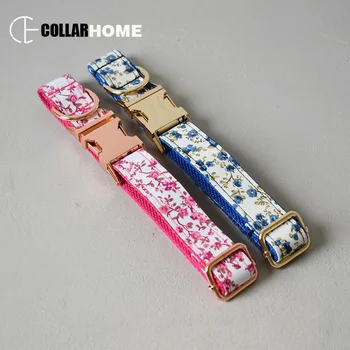 

Free engrave bow collar leash couple dog collar pet necklace rose gold quick release adjustable walking dog collar drop shipping