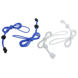 BEAU-2 пара фиксирующий башмак шнурки эластичные шнурки для бега спортивные 110 см, белый и синий с черным