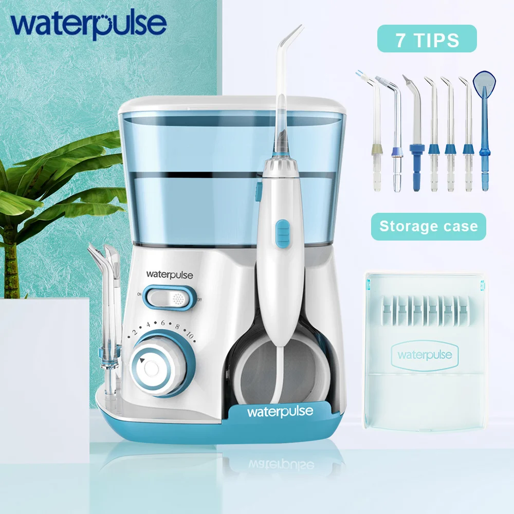 Ирригатор для полости рта Waterpulse V300, 800 мл, 7 шт., зубная нить для чистки полости рта, зубная нить для гигиены полости рта, ирригатор для полости рта