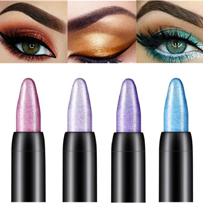 

15 Colors Highlighter Eyeshadow Pencil Waterproof Long Lasting Glitter Matte Eye Shadow Stick Makeup Pigment Pen Cosmetics