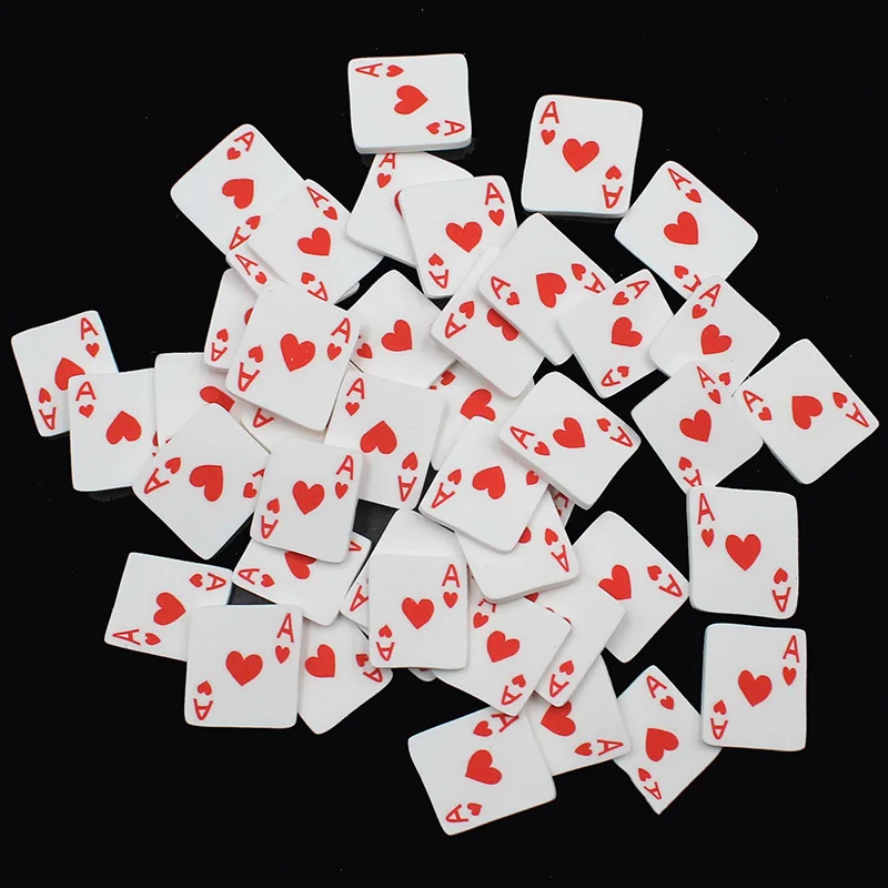 100 г/лот Fimo Полимерная Горячая глина разбрызгивает покерные карты ломтиками для рукоделия, рукоделия, скрапбукинг, слайм, наполнитель для украшения 10 мм, 5 мм - Цвет: A-1cm