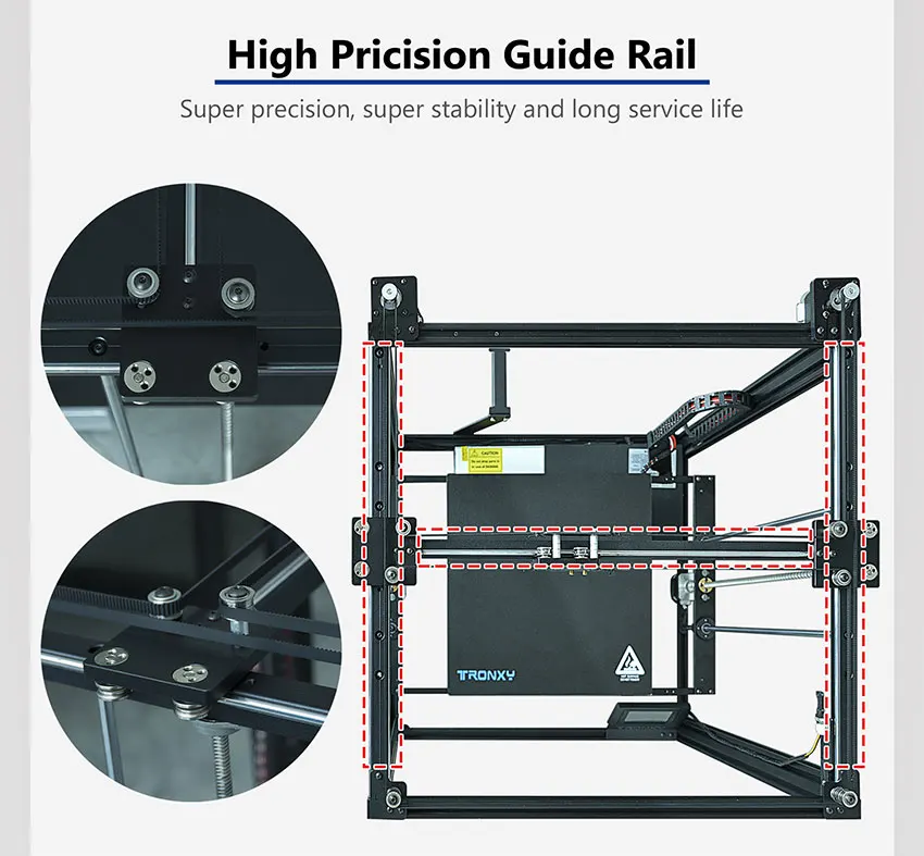 trilho deslizante linear peça deslizante suporte para máquina de gravura cnc de impressora com eixo duplo externo