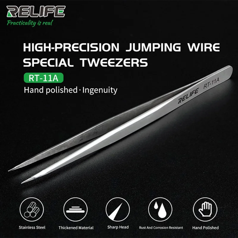 

RT-11A High-Precision Jump Wire Fingerprint IC Repair Special Tweezers
