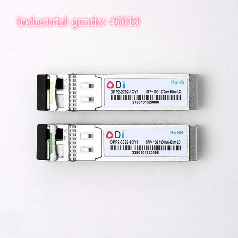 Приёмопередатчик типа SFP 10G LC 20/40/60 км 1270nm/1330nm одиночное волокно SFP оптический модульный SFP приемопередатчик промышленного класса от-40 до 85 по Цельсию для переключатель - Цвет: 10G 40KM