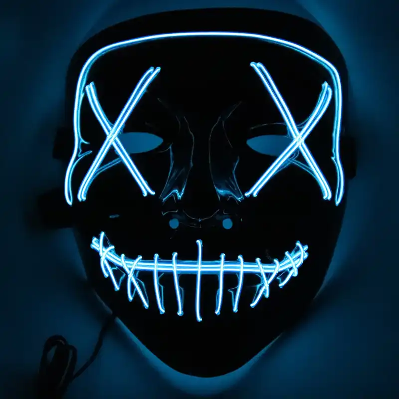 Outdoors Cool Colorful Led Party Mask Light Up Masks The Purge Election Year Fun Masks Halloween Festival Cosplay Glow In Dark Self Defense Supplies Aliexpress