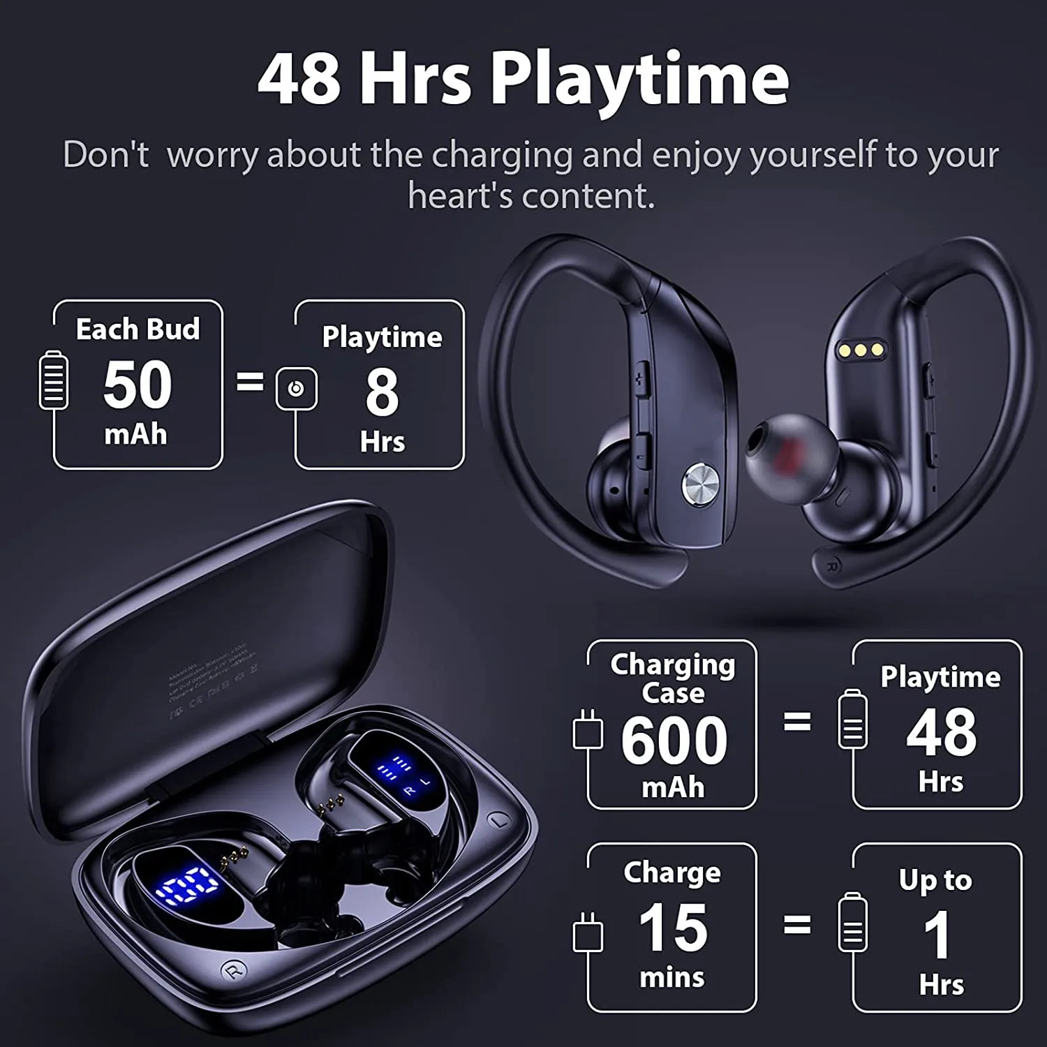 best pc headset TWS 5.1 Sport Bluetooth Earphones LED Display Wireless Headphone Noise Cancelling Earbuds Bluetooth Waterproof Headsets With Mic bluetooth headphones