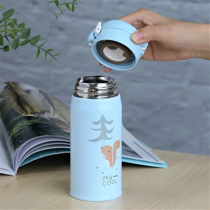Горячая Bpa-free 400 мл нержавеющая сталь портативный мешок чашки Вакуумная чашка детский чайник воды путешествия чай фрукты трубочки для сока термос колба
