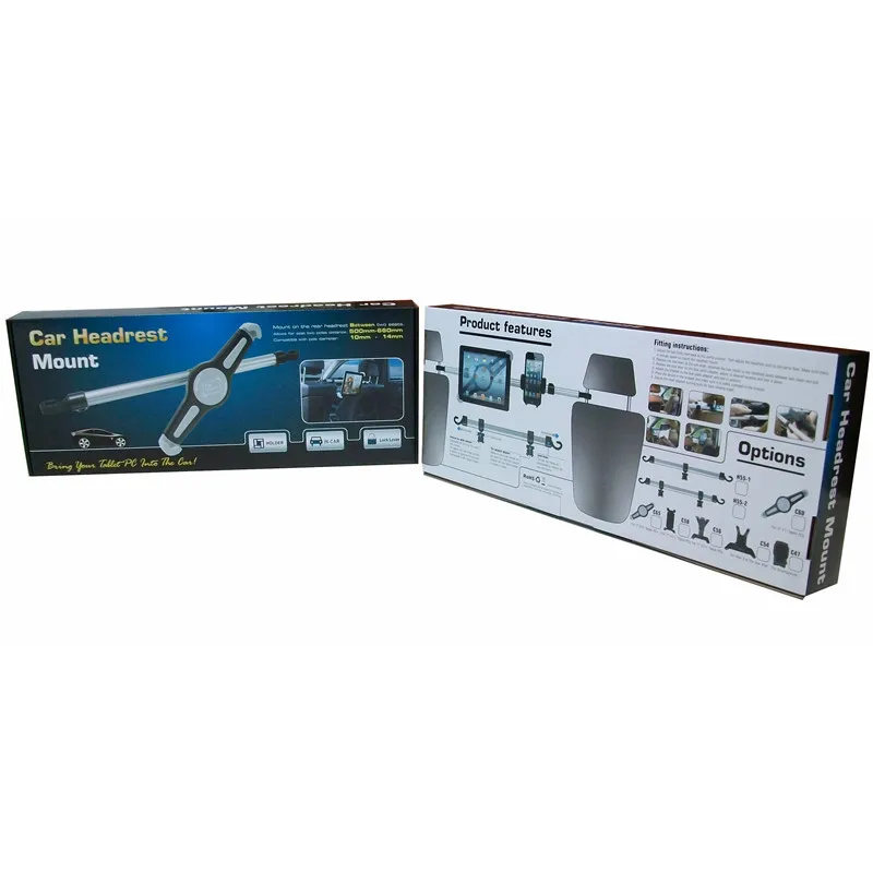 Car Headrest Mount Holder for Apple iPad Pro / Air / Mini, Tablets, Nintendo Switch, iPhone, & Smartphones Wide