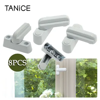 

TANiCE 8Pcs T-shape Window Locks Sash Blocker Jammer Security Satety Door Window Restrictor Lock for Home Child Safety UPVC Lock