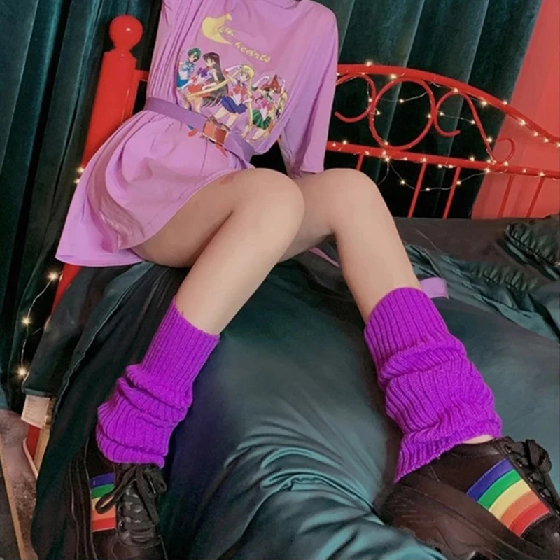 

Japanese Lolita Women's Ballet Leg Warmers Gaiter Knit Boots Sweet Girl Winter Leggings Accessories For Women Warm Long Socks