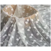 10 ярдов Off White высококачественная эластичная вишневая сетка, алмазная сетчатая ткань, украшение своими руками