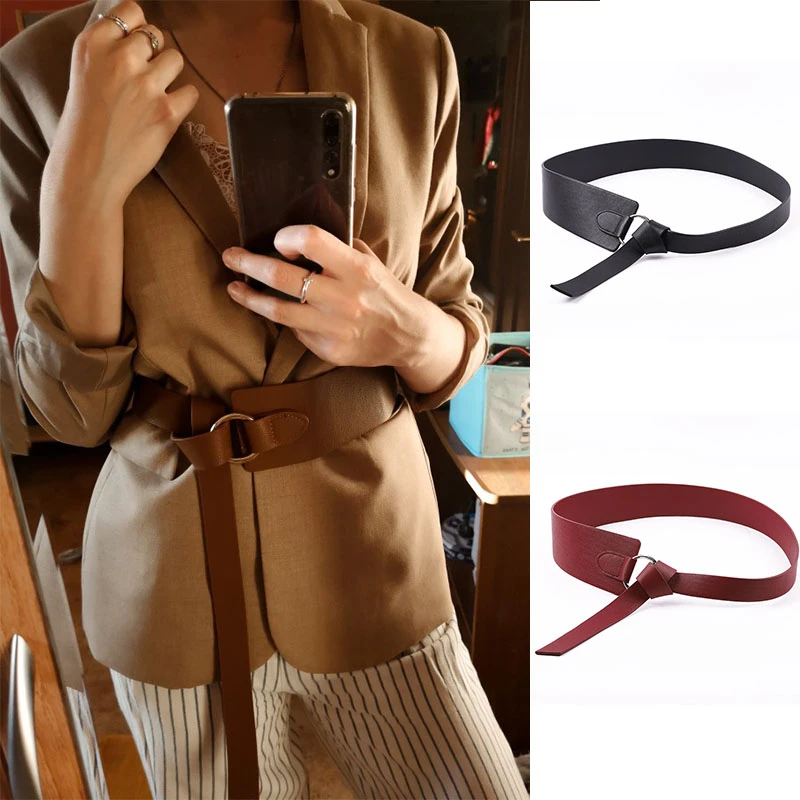 Cinturones de moda para mujer, cinturones de color negro y marrón vestidos, abrigos, corbata Obi, lazo Delgado, de de mujer| - AliExpress