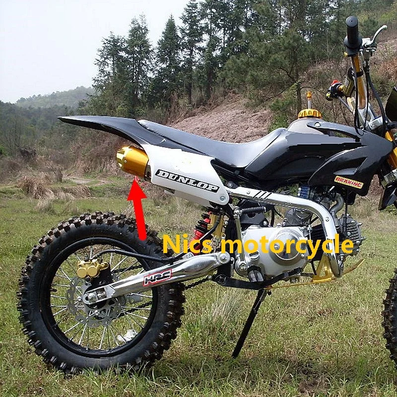 28 мм глушитель выхлопной трубы 70cc 90cc 110cc 125cc PIT Quad Bike Dirt A мотоцикл, скутер, автоцикл, автобайк