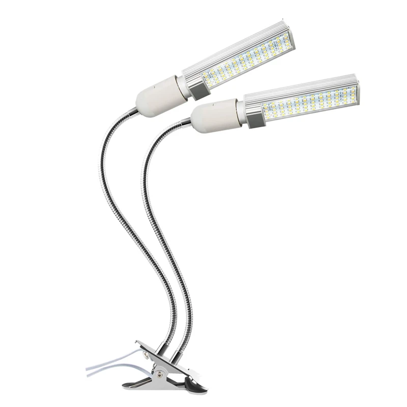 

Grow Light, 60W Full Spectrum Grow Lamp, Dual Head Gooseneck Plant Lights for Indoor Plants with Replaceable Bulb, 3 Switch Mode