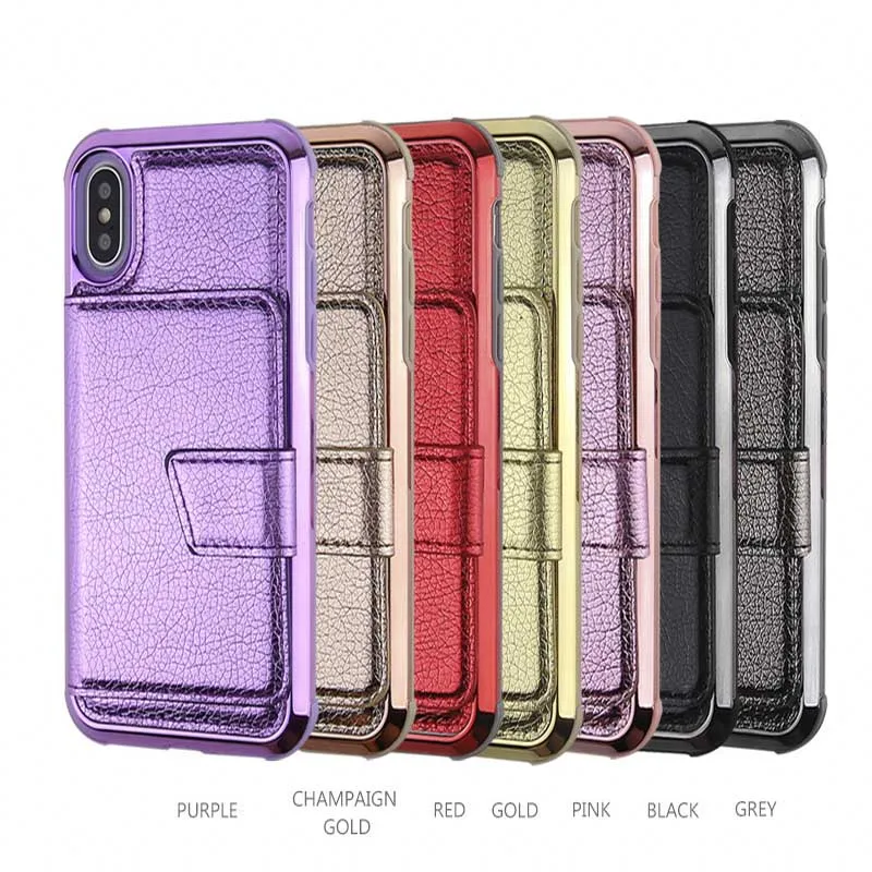 Cong fee Retro PU Leather Phone Cases with mirror Multi Card Holders phone case for iphone X XR XS 6 7 8 Plus |