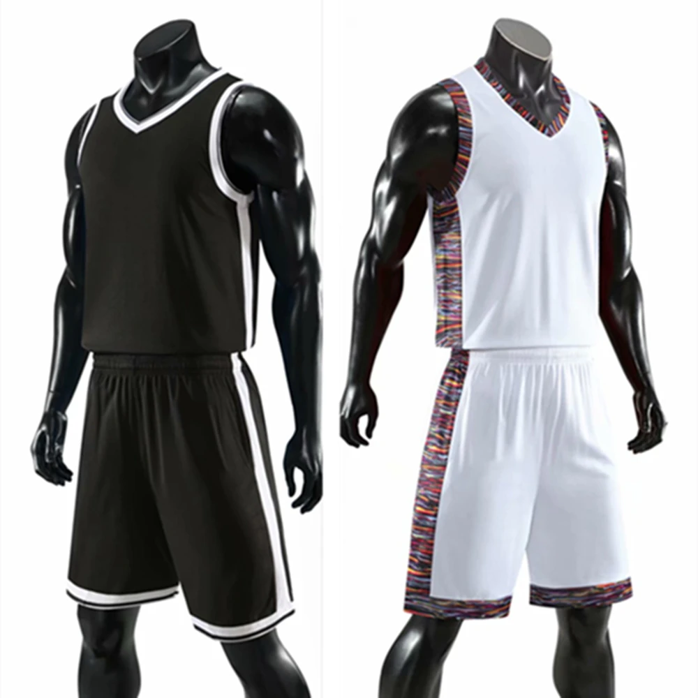 Basketball Jerseys Kids Adult Basketball Jersey Set Child Women & Men Basketball Clothes Shirt Double Pockets Shorts Training Uniform Sports Suit