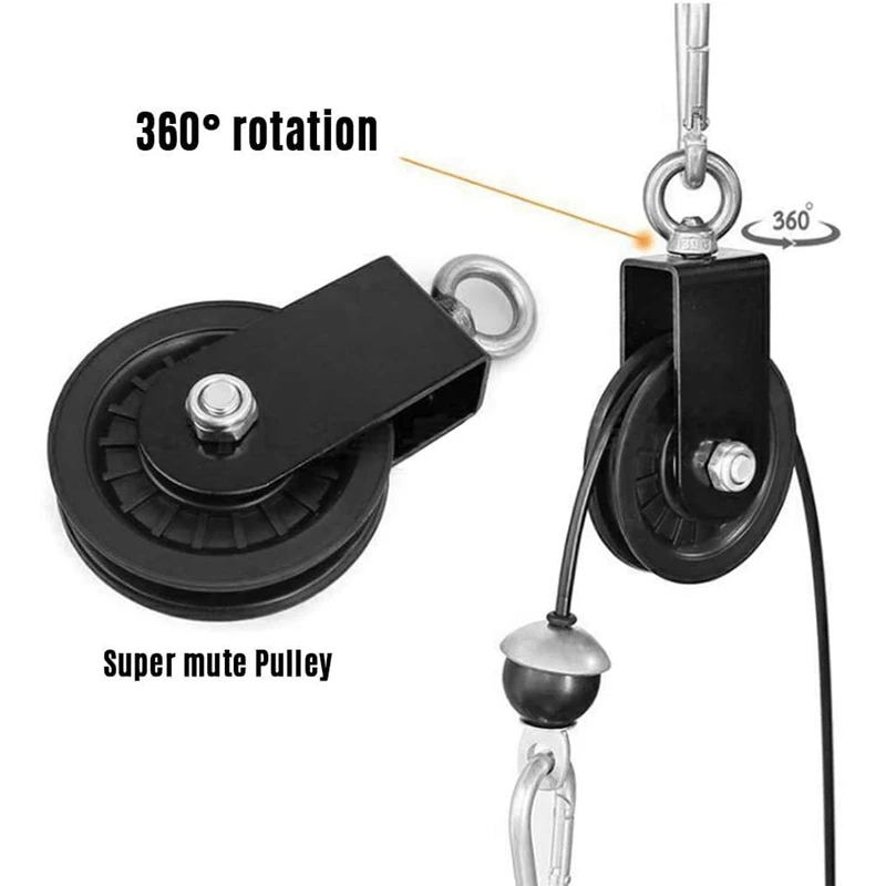 Shop Lifts Gym Equipment CALIDAKA Cable Pulley Traction Pulley Wheel 360 Degree Rotation for LAT Pulley System DIY Attachment Lifting Blocks,Hoists,Ladder Lift DIY Home Projects 