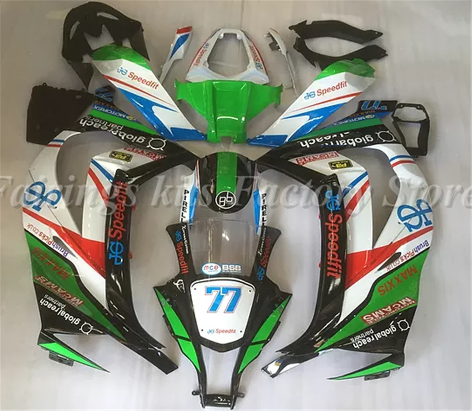 New ABS Motorcycle Fairings Kit Fit for kawasaki Ninja ZX10R 2011 2012 2013 2014 2015 ZX-10R Bodywork set Custom Green White | Автомобили