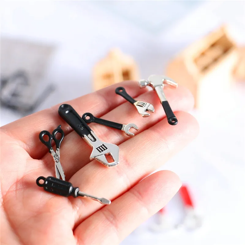 Dollhouse-Hammer Furniture Toolbox Wrench-Tool Decration-Accessories Miniatural Ob11