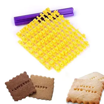 

New New DIY Alphabet Plastic Cake Mould Letter Impress Biscuit Cookie Cutter Press Stamp Embosser Fondant Mold 8*9cm