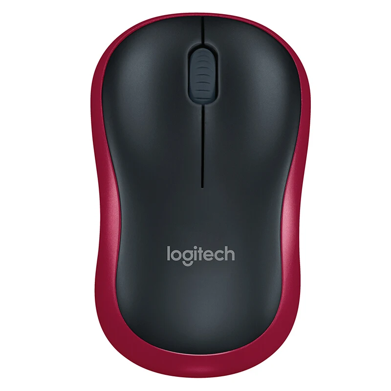 Беспроводная мышь logitech M185 с 1000 dpi 2,4 GHz офисная мышь для ПК/ноутбука Windows мышь для Mac USB Nano приемник беспроводная мышь - Цвет: M185 Red