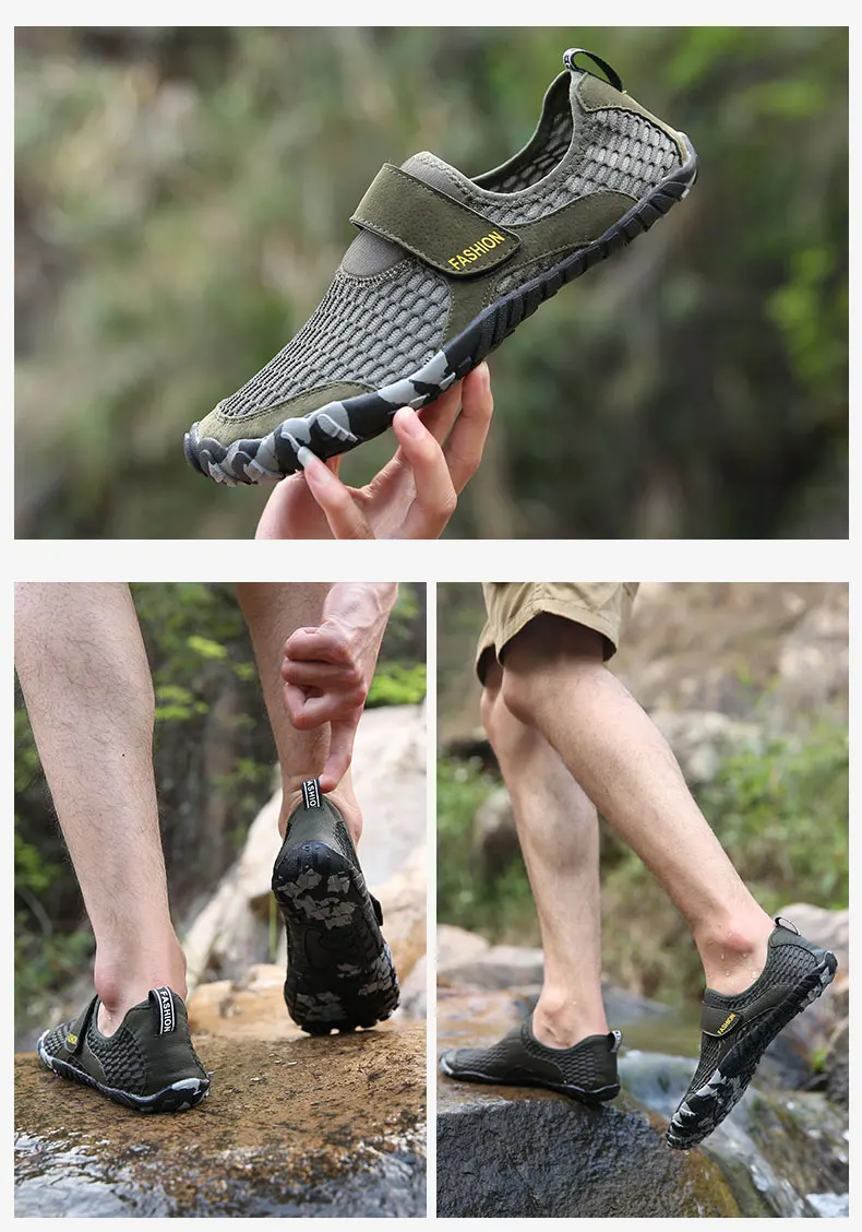 Размер 46 летние классные мужские пляжные тапочки водные кроссовки уличная дышащая quik-сухая обувь