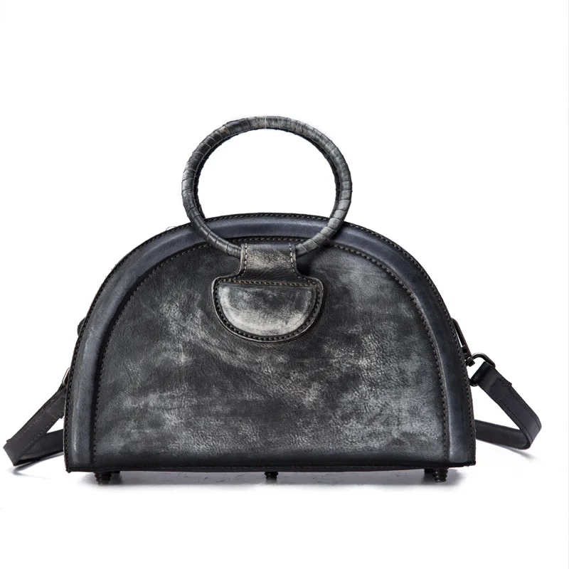 

High Quality Genuine Leather Handbag Women Bags First Layer Cowhide Fashion Single Shoulder Messenger Bag Vintage Hobos Totes