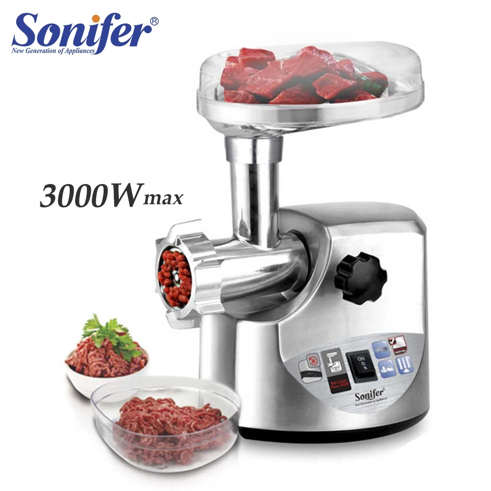 Электрическая мясорубка Sonifer аппарат для перемалывания мяса из стали высокой