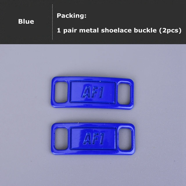 Air Force One Shoelace Buckle Metal Shoelaces AF1 Shoe Accessories Metal Lace Lock Sneaker Kits Metal Lace Buckle Blue