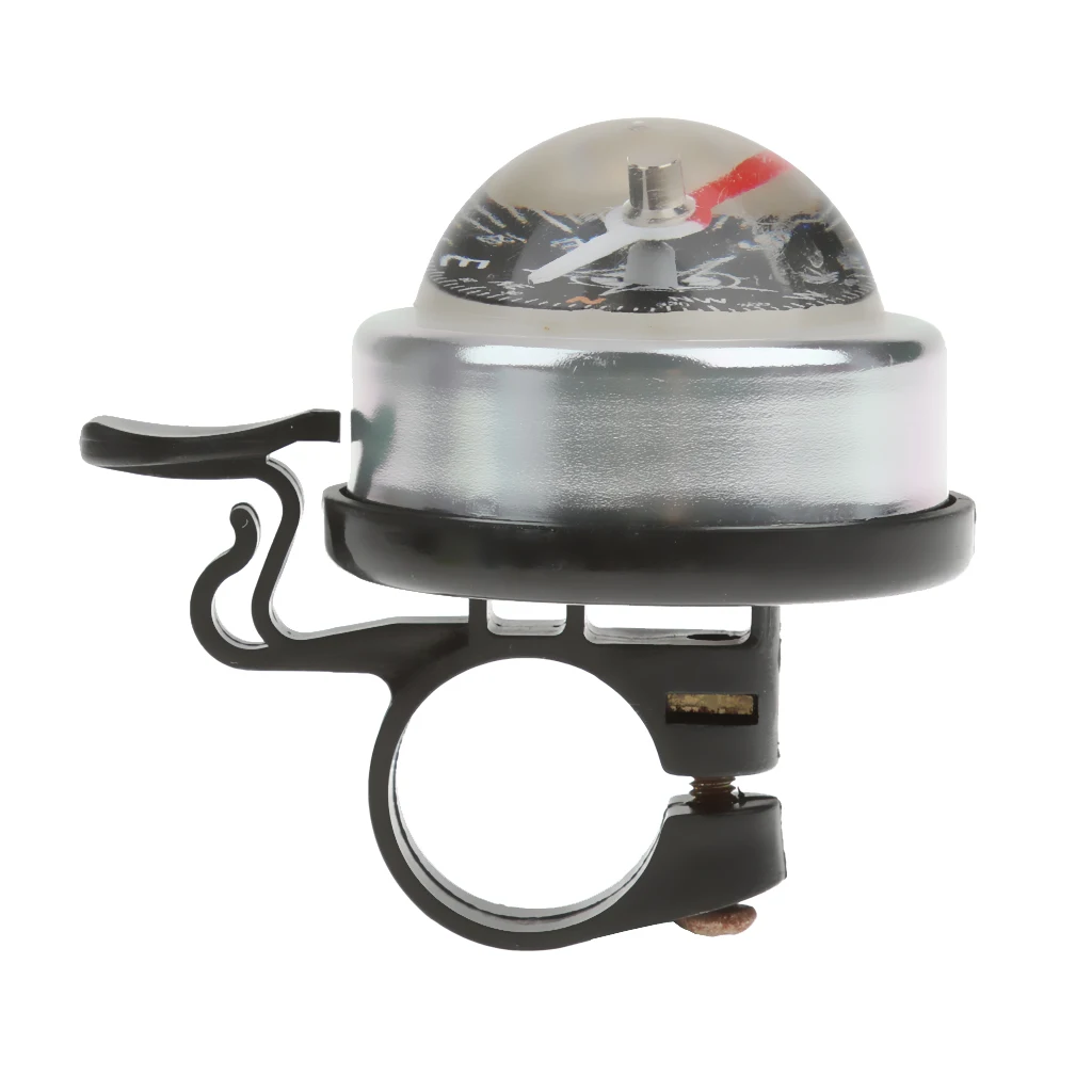 Sliver Bicycle Safety MTB Mountain Rode Bike Ring Alarm Bell Compass Alloy & Plasitc Bicycle Accessories