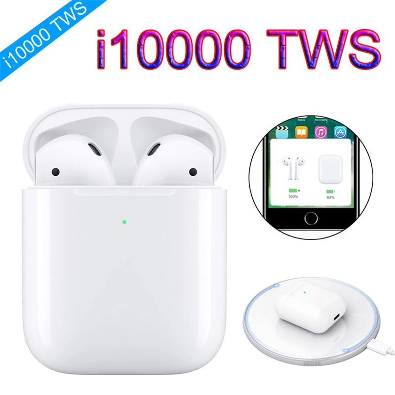 I10000 TWS Bluetooth наушники Беспроводная зарядка гарнитура сенсорное управление супер