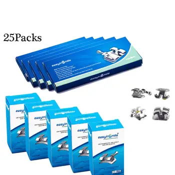

20Pcs/Pack x 25Packs Dental Brackets Mini Roth Orthodontic Braces Slot 022 3 With Hooks EASYINSMILE