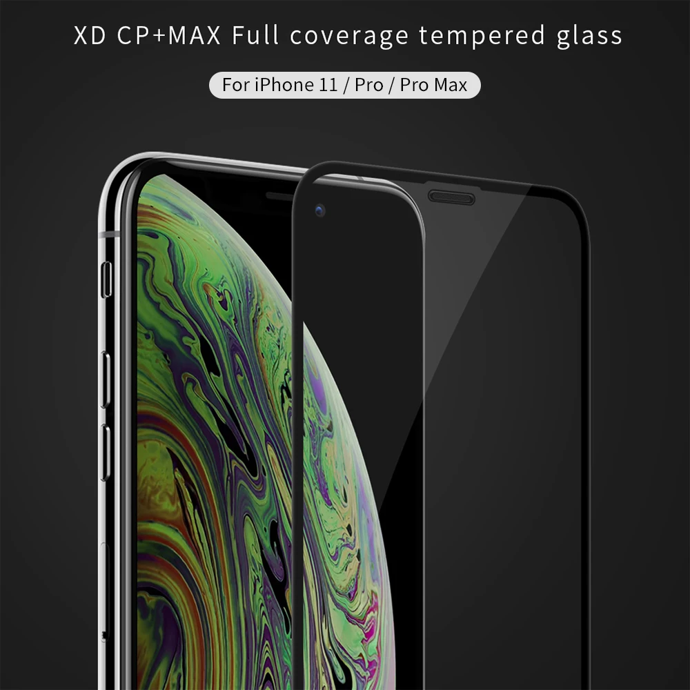 Для iPhone 11/Pro Max защита экрана полностью покрывает закаленное стекло Nillkin пленка XD CP+ Max круглый край 9H твердость