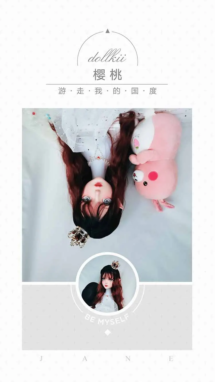DOLLKII-F) высокое качество ручной работы Женская девушка смолы половина головы косплей японский ролевые игры BJD маска кигуруми кукла Трансвестит маска