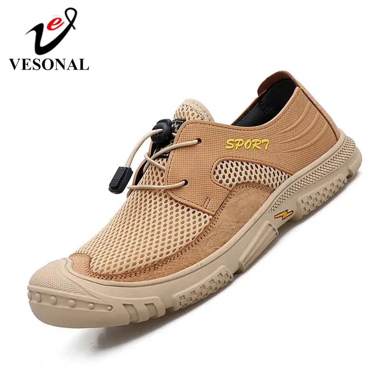 Vesonalメンズスニーカーメンズシューズカジュアル快適夏通気性メッシュスニーカー男性スリップchaussure Zapatillas Hombre Men S Casual Shoes Aliexpress
