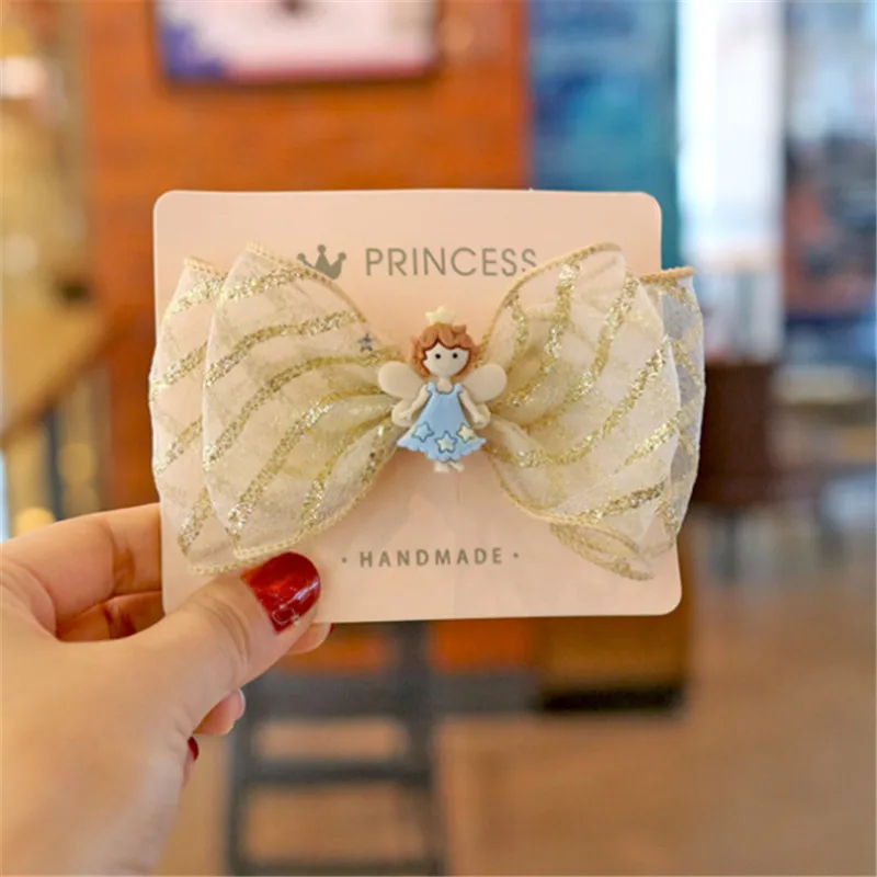 10 шт./лот; детская мода; бант; заколки для волос для девочек; милые заколки с бантом; детские заколки; аксессуары для волос; лучший подарок - Цвет: beige