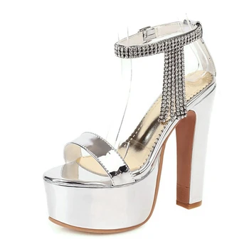 

Sexy Fashion big size 31-48 Summer Women High Heels Lady's Cool Shoes Paltform Peep toe Sandals Dress wedding party Shoe D-10