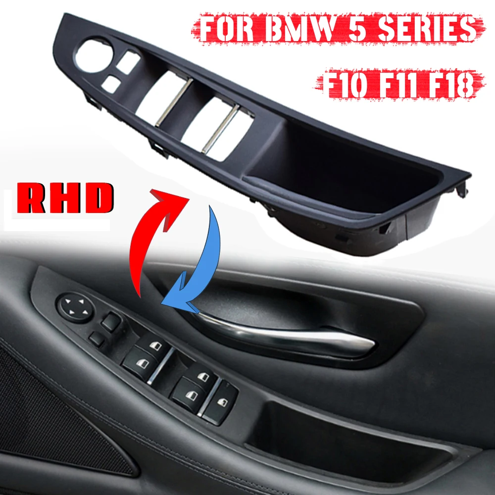 Right Hand Drive RHD For BMW 5 series F10 F11 Beige Black Red-Wine Oyster Car Interior Inner Door Handle Panel Pull Trim Cover aftermarket steering wheel