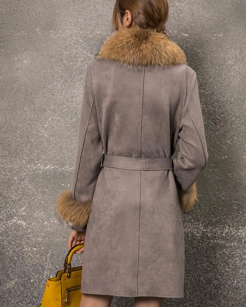 Стиль Модные женские тонкие тренчи женские меховые воротнички Peacoat зимние хлопковые пальто куртки верхняя одежда