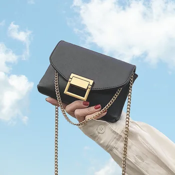 

mini 2020 new fashion PU leather solid women's handbag hot sale women's shopping bag leisure Shoulder Messenger Bag