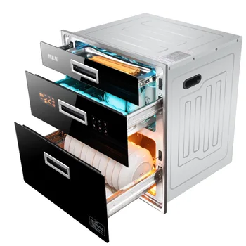 

120L Embedded Disinfection Cabinet Build-in Dish Dryer Disinfection Cupboard High Temperature Infrared Ozone Uv Steriliser Dry