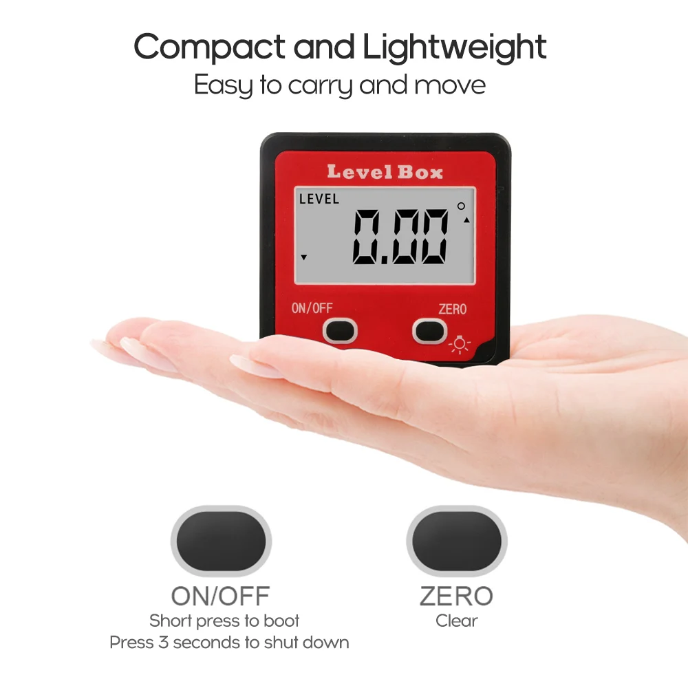 

Digital Level Protractor Inclinometer Mag-netic Level Angle Meter Angle Finder Level Angle Measuring Tool for Carpentry Building