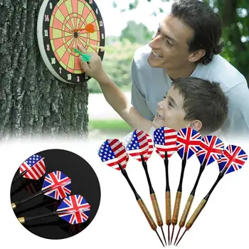 

3 Pieces Tip Darts Set Professional Flag Pattern Tips Points Needle Darts High Quality Throwing Game Toys Steel Tip Dart