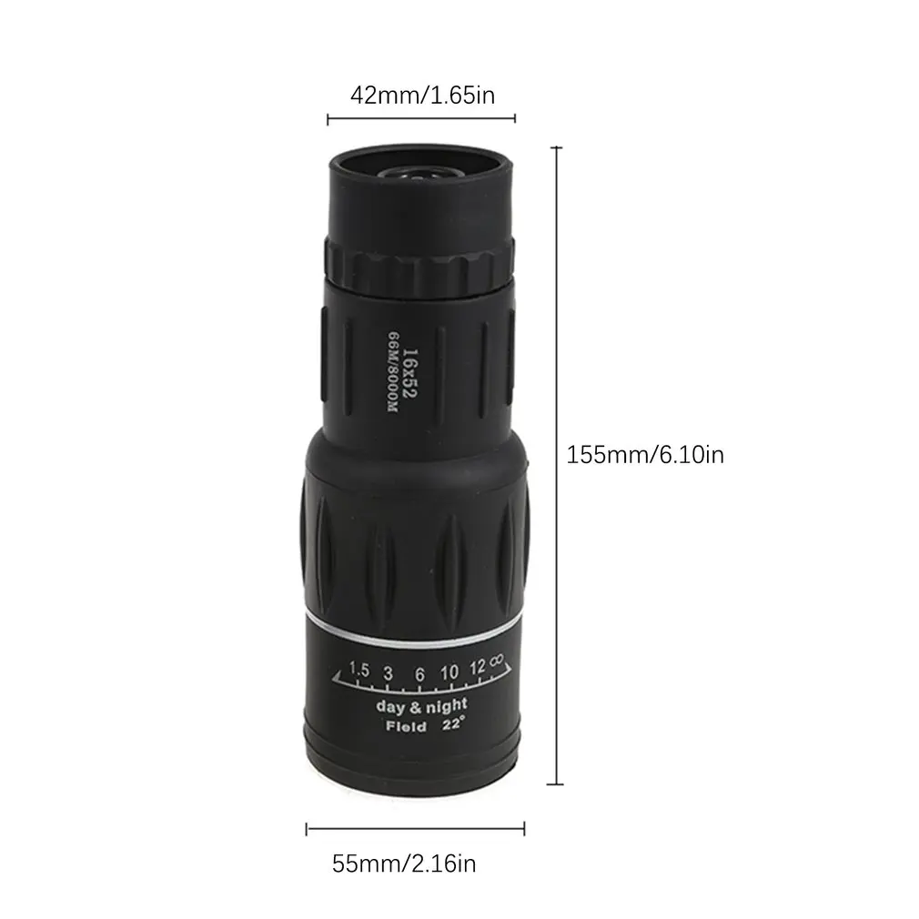 Telescope 16*52 Monoculars Low-Light Visual High-Definition High-Speed Mobile Telescope Professional Fashion Portable
