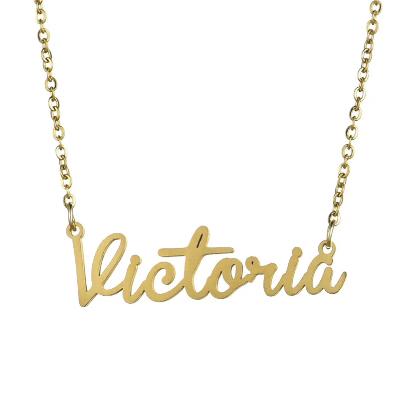 

Personalized Name Necklace Custom Jewelry women Gift Personalized Letter Necklace Pendant Nameplate Gift DIY Necklace