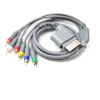 

HD TV AV Audio Video Cable for Microsoft Xbox360 Component Cord AV Cable 1.8M 1080P With 6RCA 100pcs