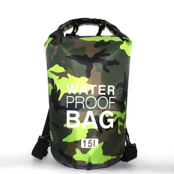 

PVC Camouflage Waterproof Backpack Outdoor Sport Rafting Bag River Trekking bag swim Bucket Dry Bag bag kayak Drifting BAG