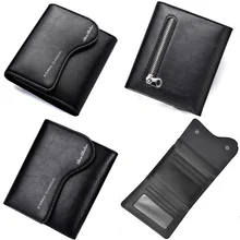 New Wallet Leather Wallet Men's Short Wallet Hot Sale Retro Multi-card Short Wallet Multifunctional PU Waterproof Wallet