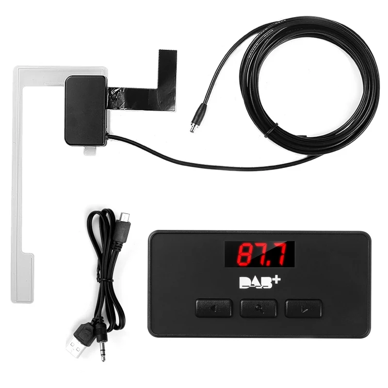 Car Mini DAB DAB+ Receiver Digital Radio Adapter FM Transmitter AUX Portable DAB Car Radio